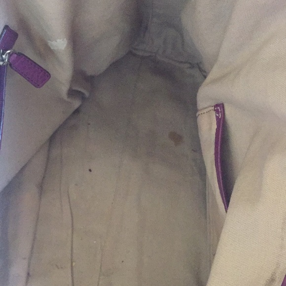 Cole Haan Purple tote bag. - Picture 7 of 7